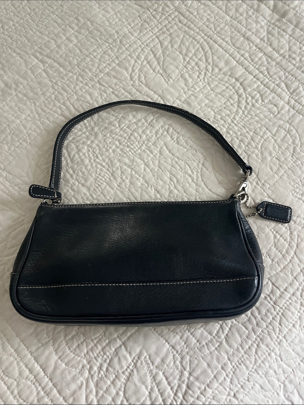 Vintage Y2K Coach Hampton Demi black leather mini bag